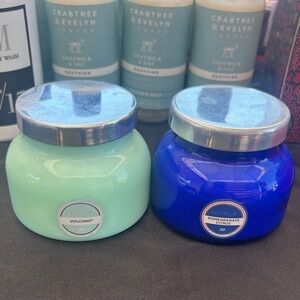 Capri Blue Volcano and Pomegranate Candles NEW